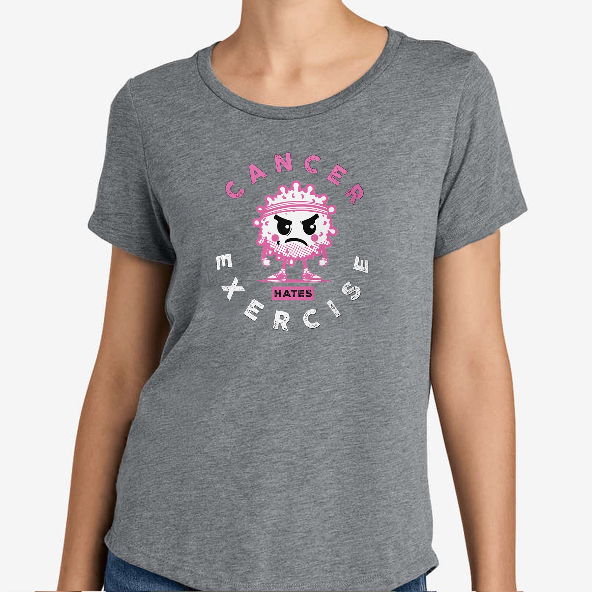 Women's Scoop Neck Tri-Blend T-Shirt in Grey